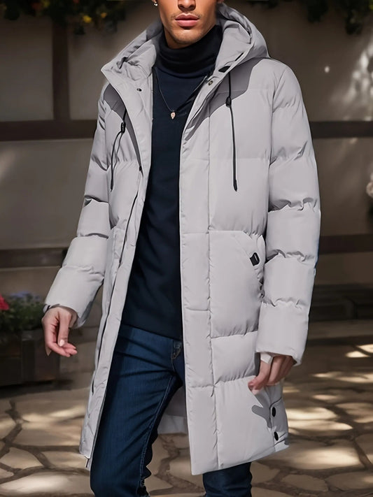 Abrigo largo de invierno para hombre BROSTYN con capucha ajustable