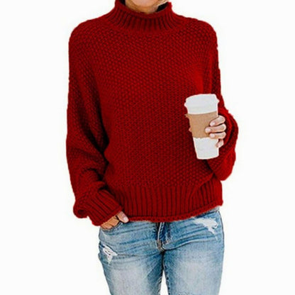 Jersey de punto grueso combinado con bolso bandolera para un look urbano