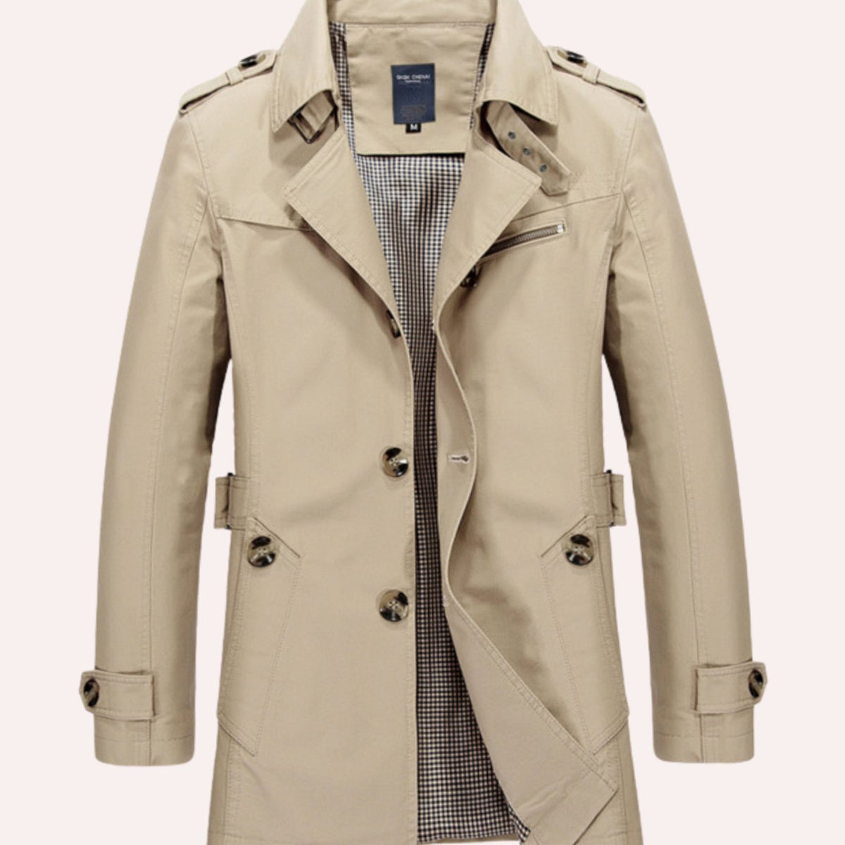 Puños con hebilla del abrigo slim fit CORVAN para hombre