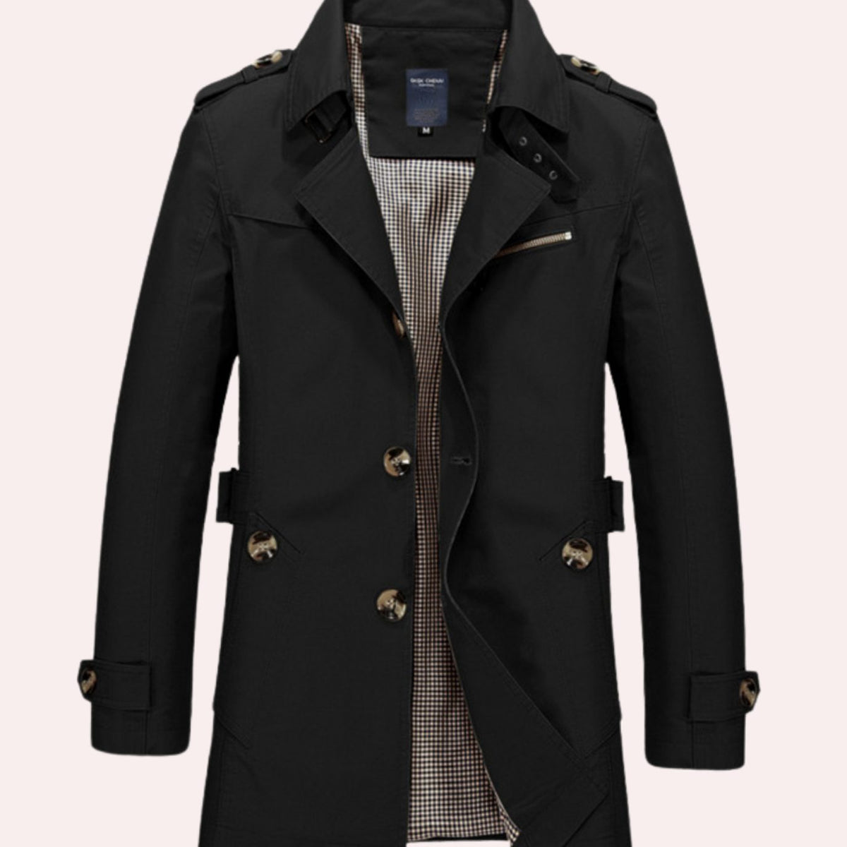 Bolsillo de pecho con cremallera del trench CORVAN de hombre
