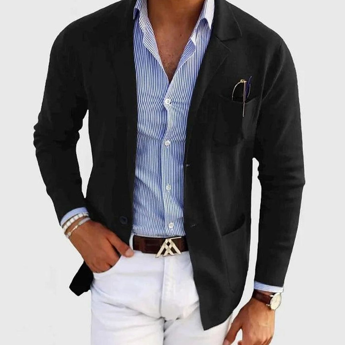 Blazer DALSTON con polo para un estilismo smart casual de fin de semana