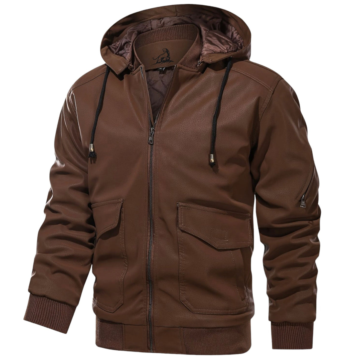 Detalle de bolsillos de solapa del abrigo de invierno DARKO para hombre