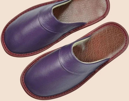 Vista lateral de las zapatillas de piel DOMENICO para hombre