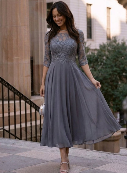 Vestido EVANNA en color azul para eventos formales
