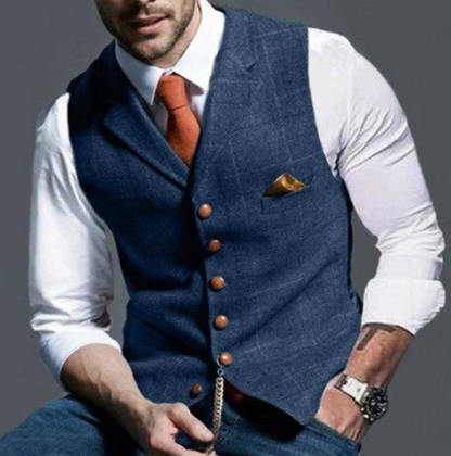 Chaleco de hombre FALDRICK con botonadura frontal en look formal