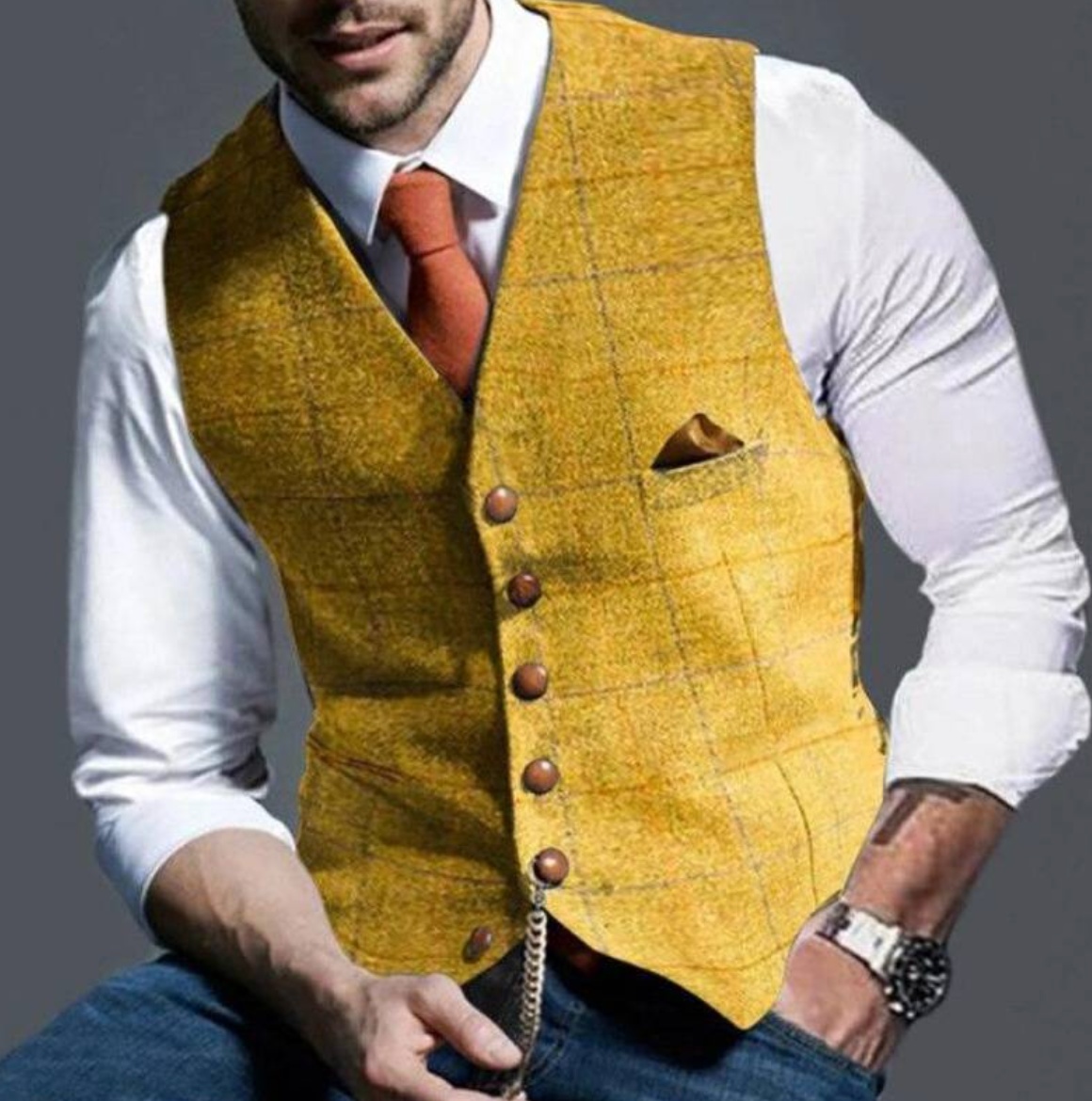 Chaleco FALDRICK combinado con camisa para un look elegante