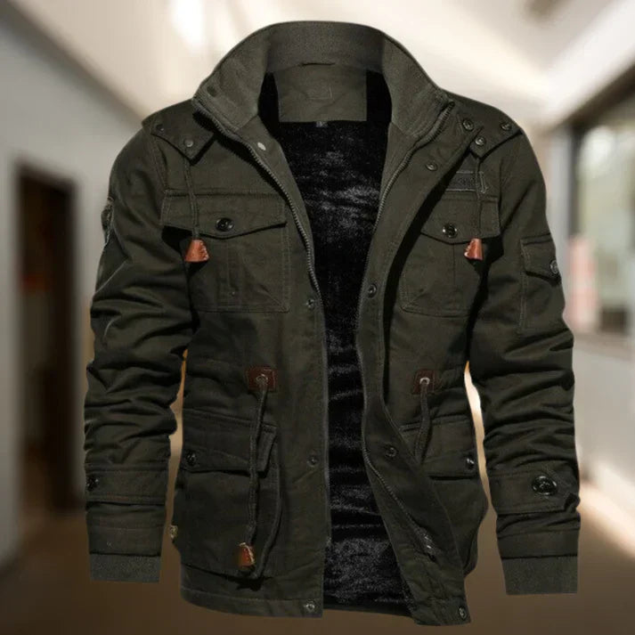 Detalle del forro interior suave de la chaqueta hombre FERLON