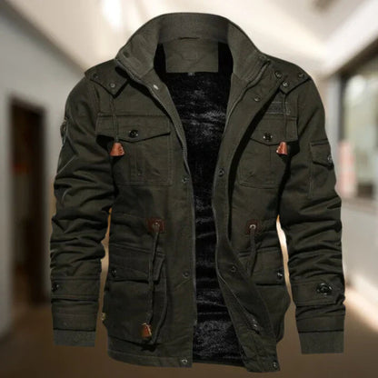 Detalle del forro interior suave de la chaqueta hombre FERLON