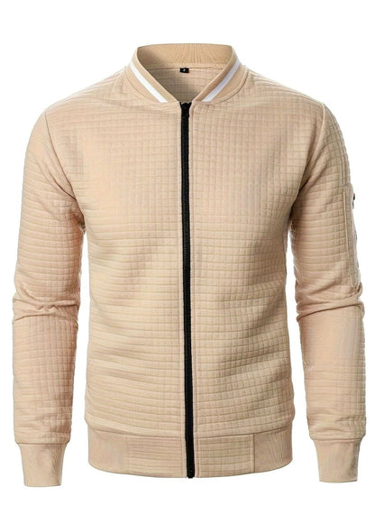 Cazadora bomber hombre FERRIK con textura de rejilla y cremallera completa