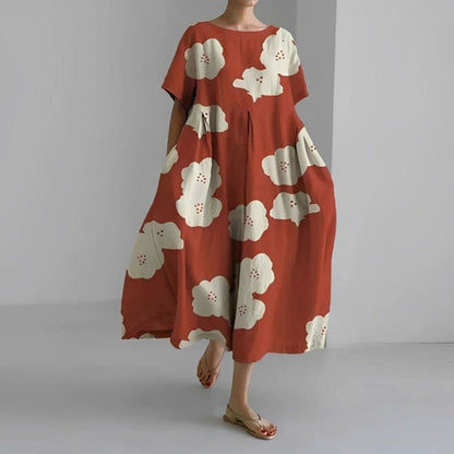 Vestido de flores con silueta relajada y corte swing