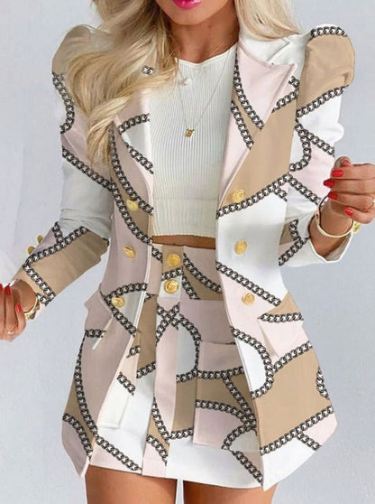 Conjunto de dos piezas para mujer estilo oficina