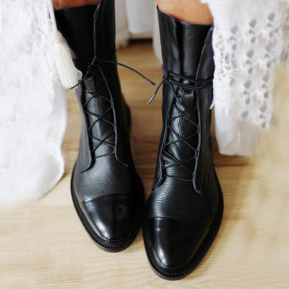 Textura del cuero de las botas de mujer FLORENTIA