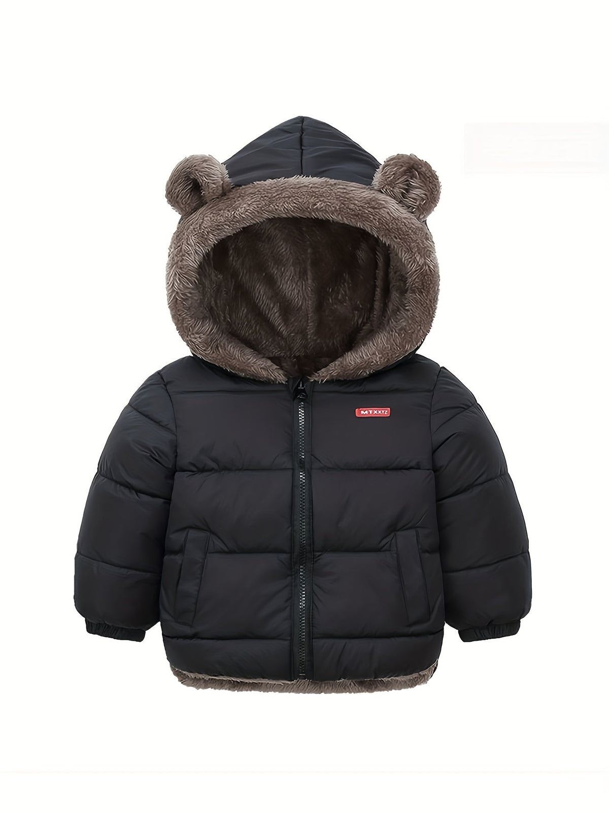 Abrigo FROST en color negro con diseño juvenil para niños