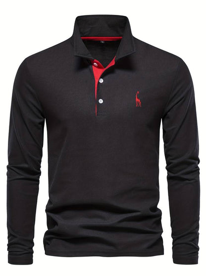 Detalle del cuello y puños con contraste del polo GARETH