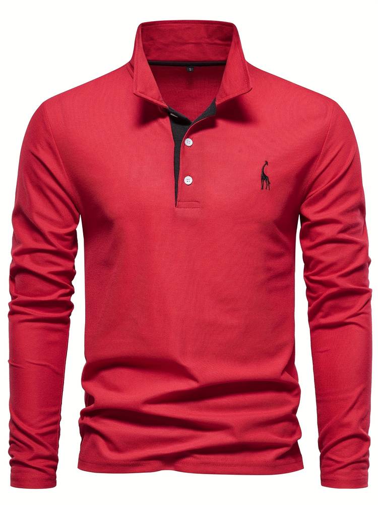 Polo GARETH en tono azul con detalles en contraste
