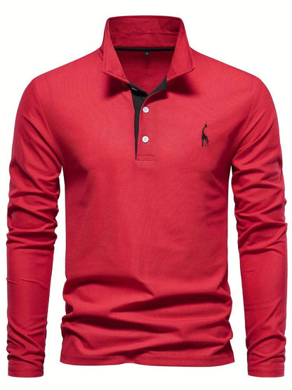 Polo GARETH en tono azul con detalles en contraste