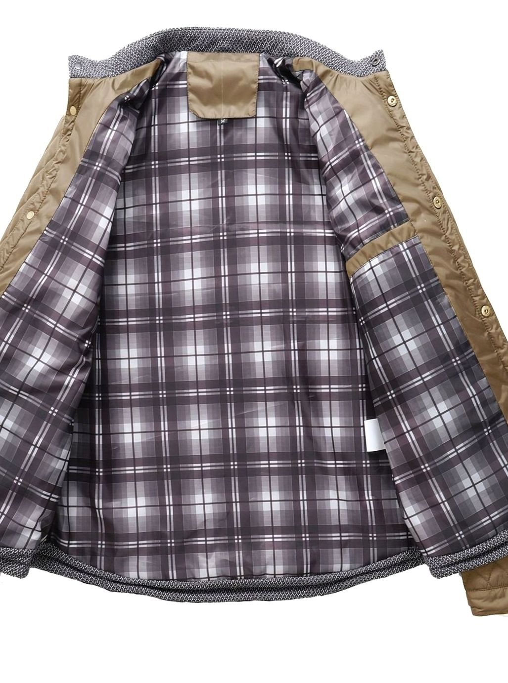 Chaqueta acolchada de hombre vista lateral