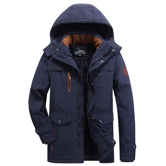 Abrigo de invierno GRAVOX para hombre con capucha ajustable, vista frontal