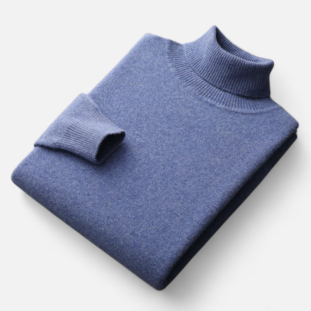 Textura de la lana del jersey de cuello alto HALDOR