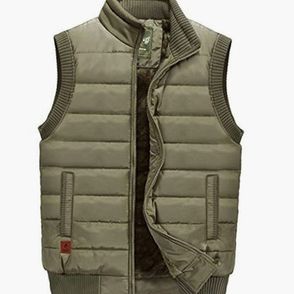 Chaleco acolchado HENRY con forro polar y cuello alto para hombre