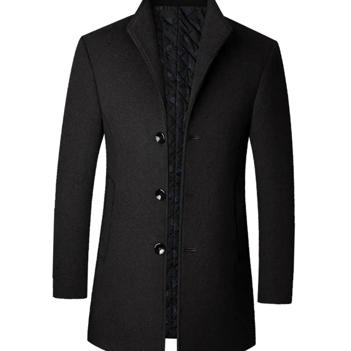 Abrigo HUDSON combinado con traje para un look formal de invierno