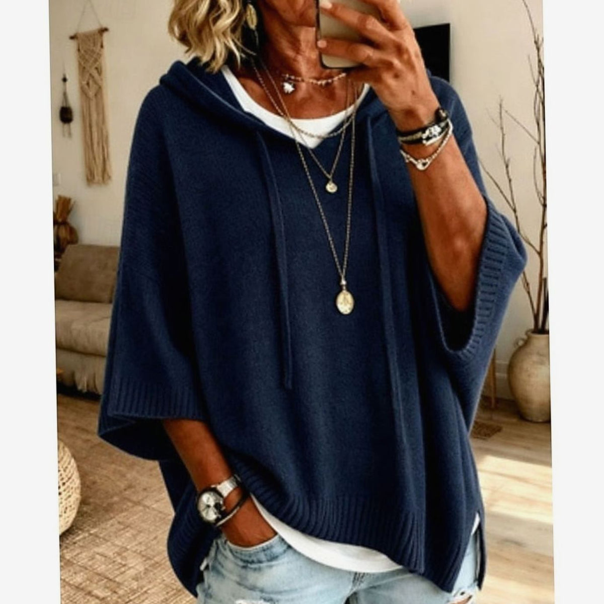 Colores disponibles de la sudadera de punto IONNA con capucha