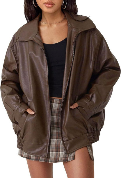 Chaqueta bomber JOVENA con cremallera y corte relajado