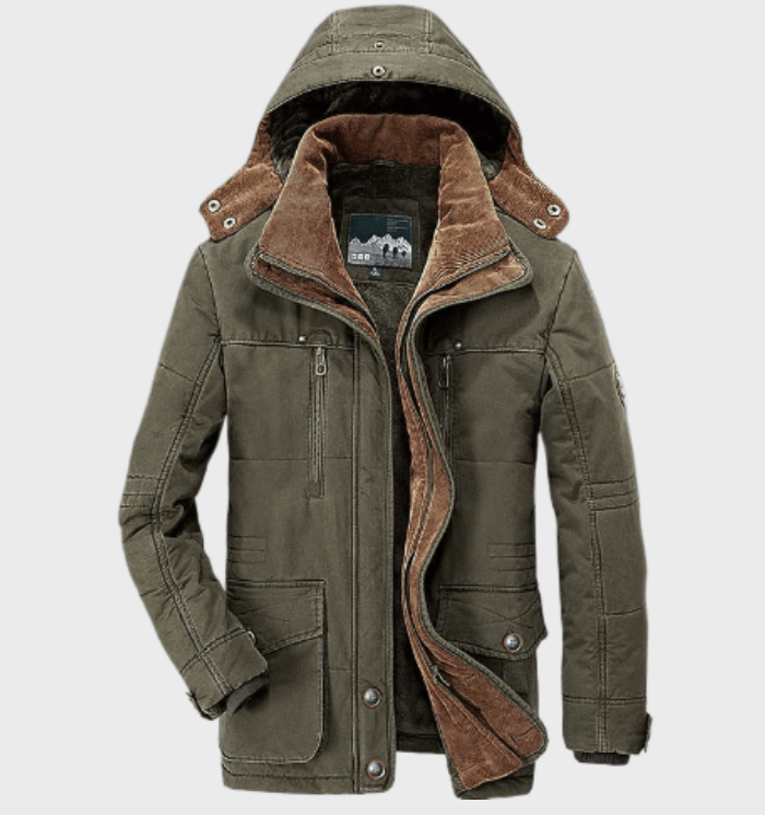 Abrigo acolchado de invierno para hombre KENROCK con capucha, vista frontal