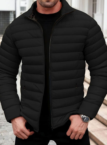 Chaqueta KESTON combinada con jersey de cuello alto