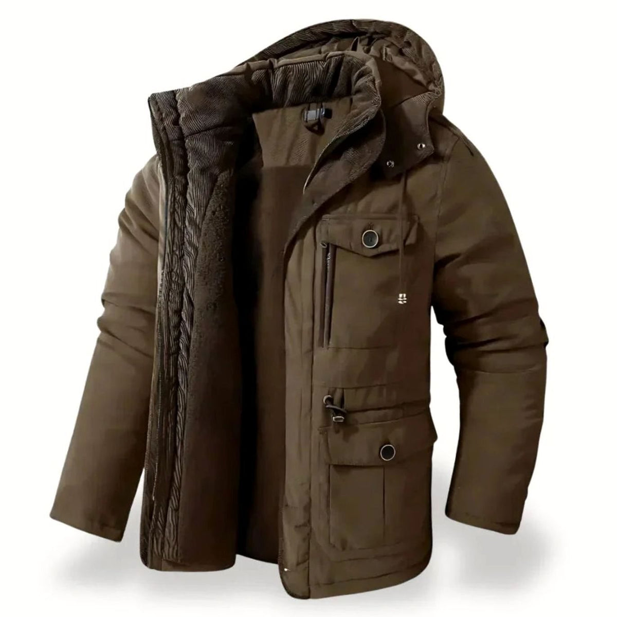 Capucha desmontable de la parka de invierno para hombre KESTRION