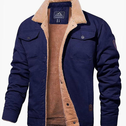 Bolsillos inferiores tipo mano de la chaqueta casual de hombre