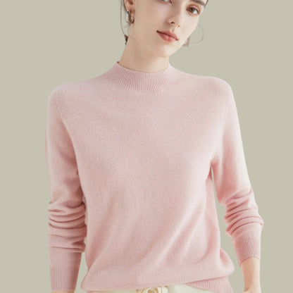 Jersey de cuello alto MERINELLE en color claro