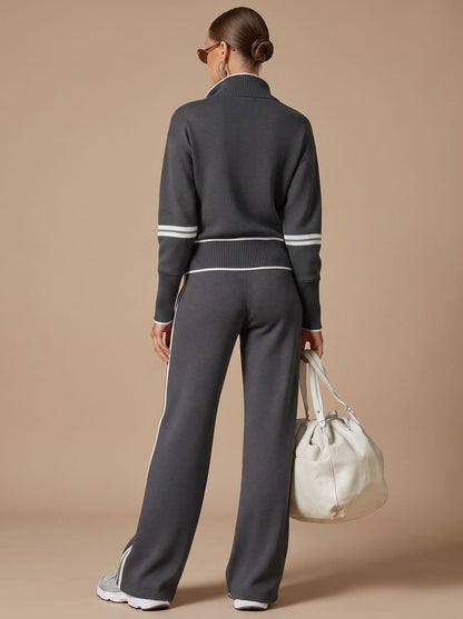 Modelo luciendo el conjunto de loungewear en look casual
