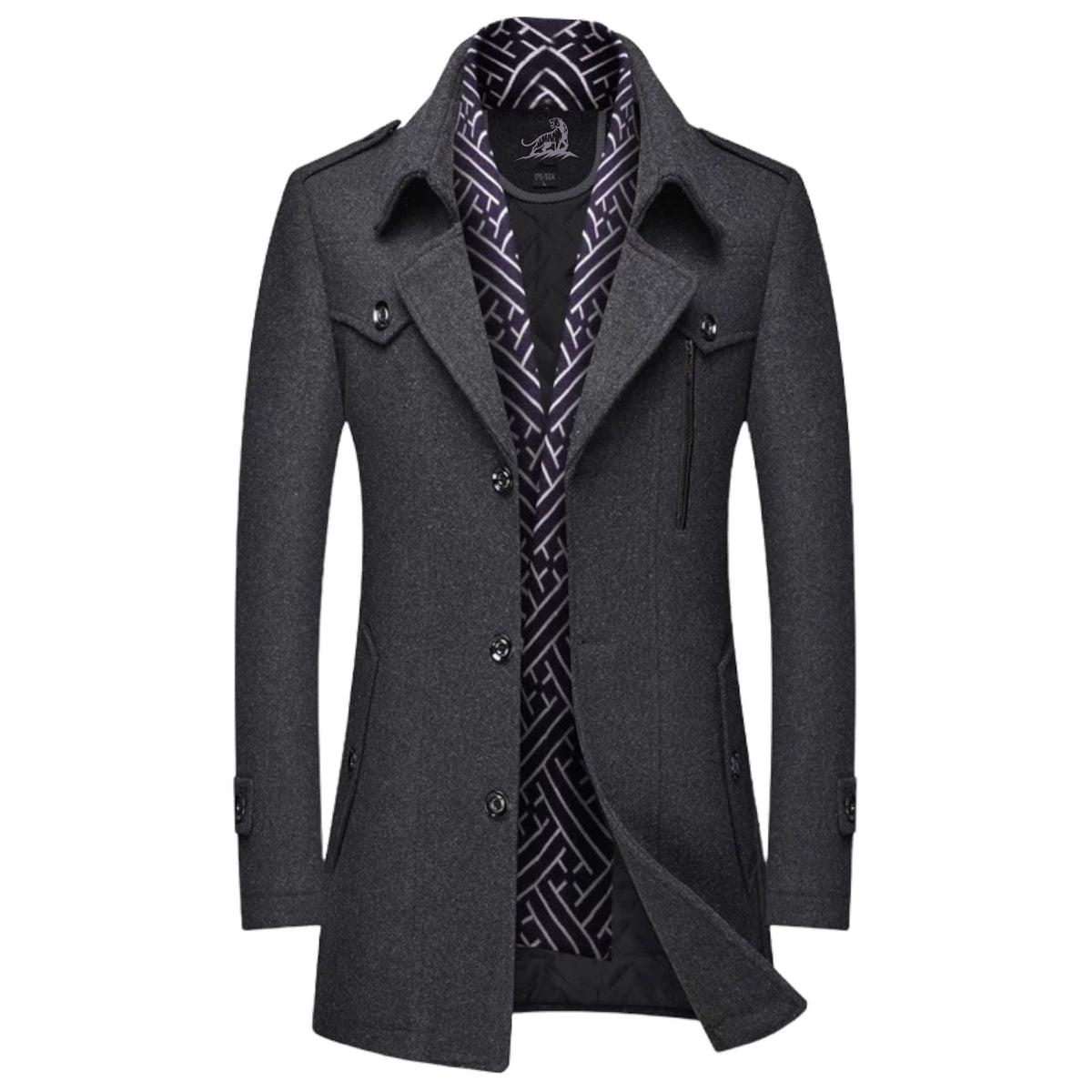 Abrigo MORVANT de hombre combinado con look casual de diario