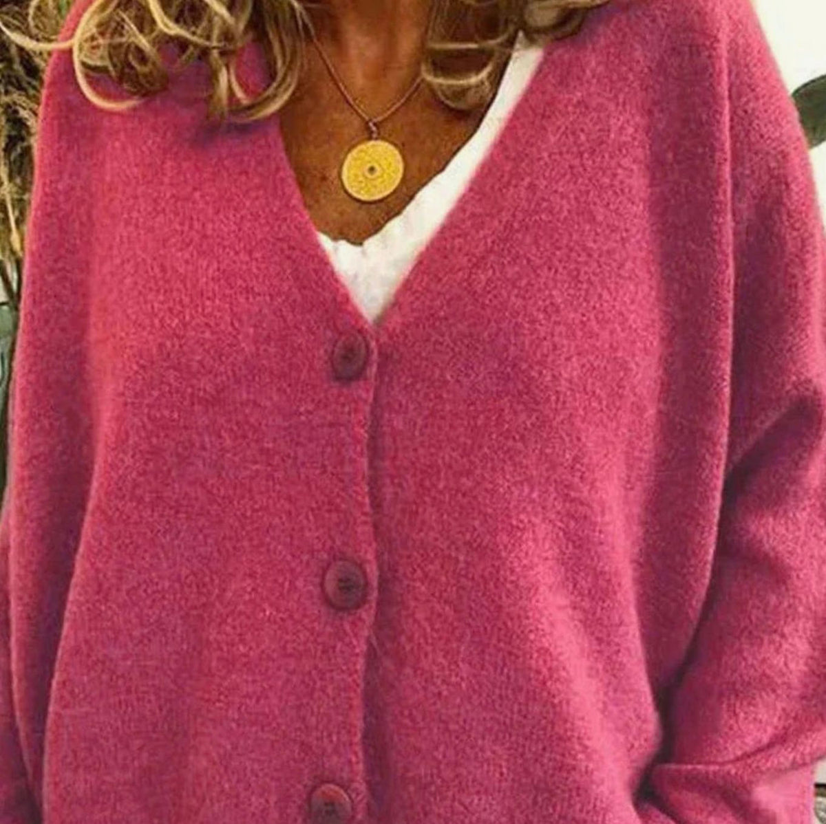 Cárdigan de punto cuello en V en varios colores disponibles