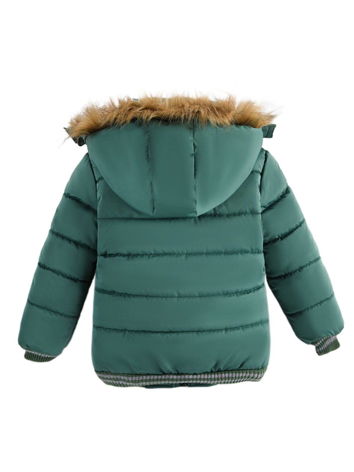 Abrigo infantil NORDIK en verde oscuro para uso diario en invierno