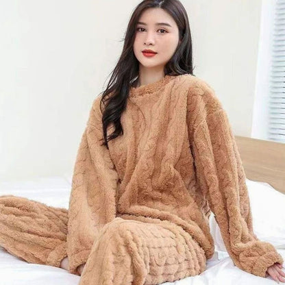 Conjunto de dos piezas de forro polar, ideal para relajarse en casa durante el invierno