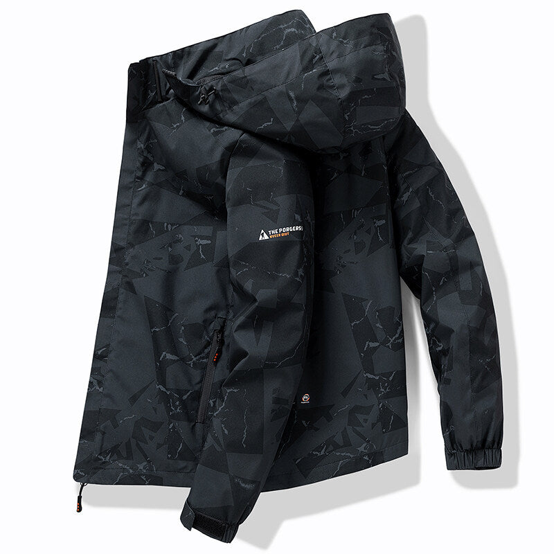 Chaqueta de esquí para hombre NORDKAP con capucha, vista frontal