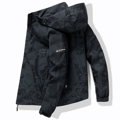 Chaqueta de esquí para hombre NORDKAP con capucha, vista frontal