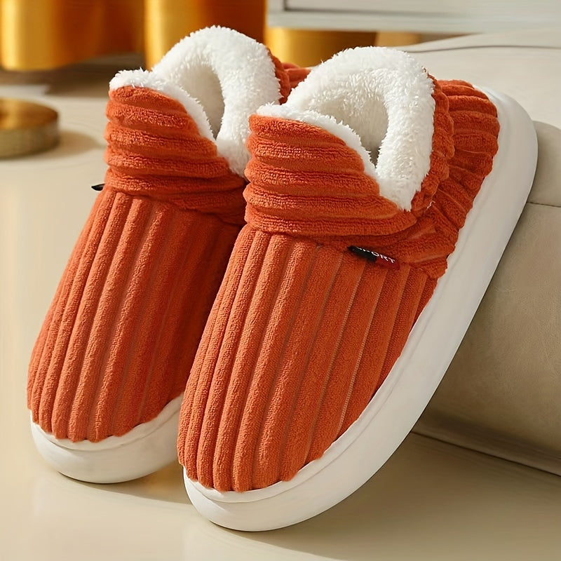 Zapatillas de invierno PLUMESA en tono naranja-rojo