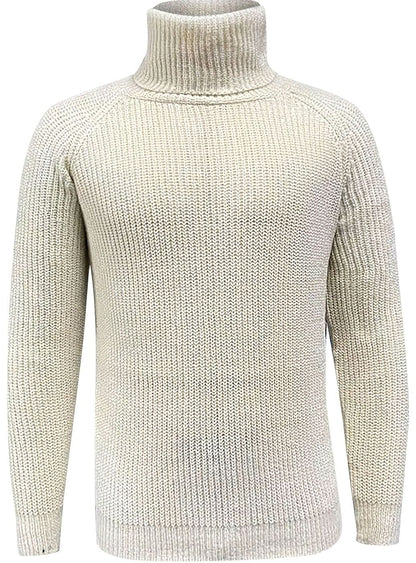 Jersey de cuello alto de punto grueso ideal para looks de invierno