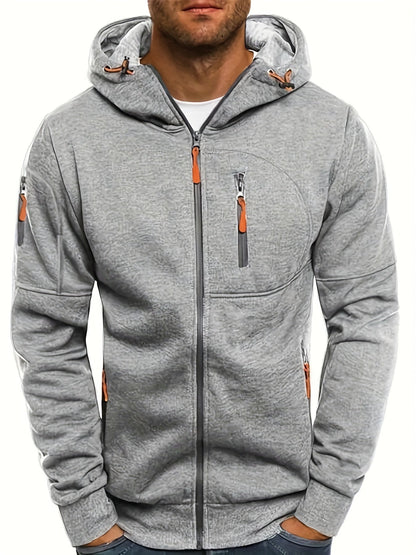 Sudadera RENZKO con capucha ajustable y cremallera frontal para hombre