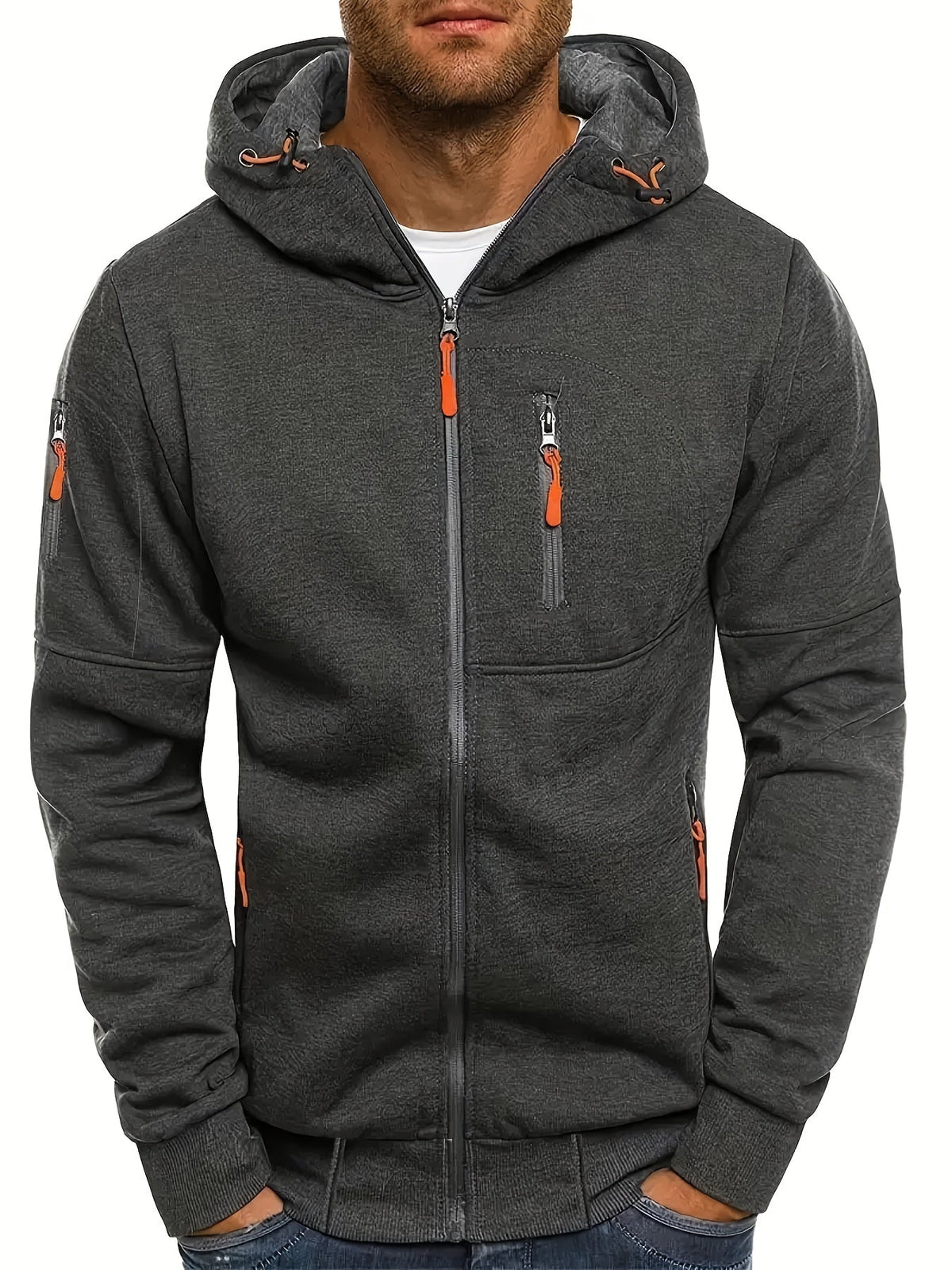 Capucha ajustable con cordón de la sudadera RENZKO