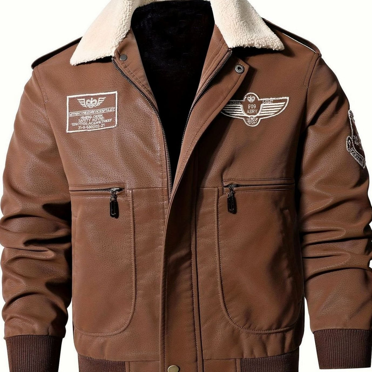 Chaqueta aviador en color negro para hombre