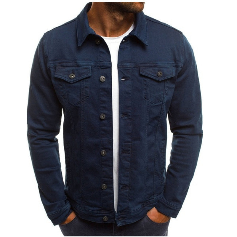 Vista frontal de la chaqueta vaquera RUGOSO para hombre