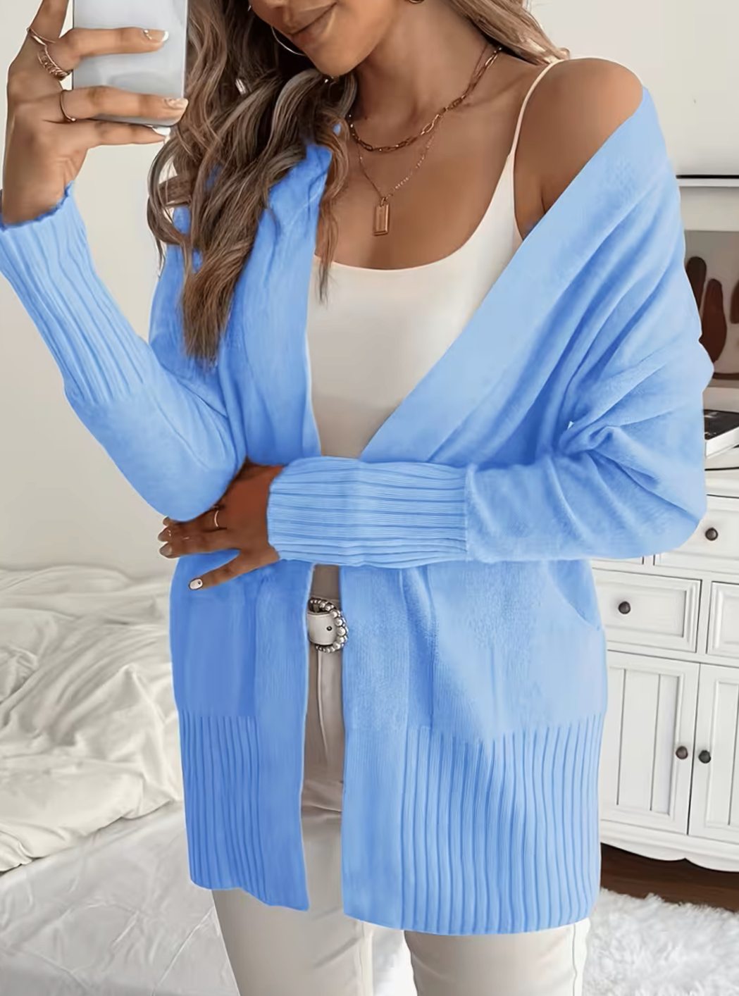 Cárdigan SARELUNE en tono neutro para looks versátiles