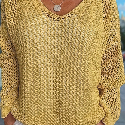 Jersey SOLVINNE de punto abierto, prenda versátil para el día a día