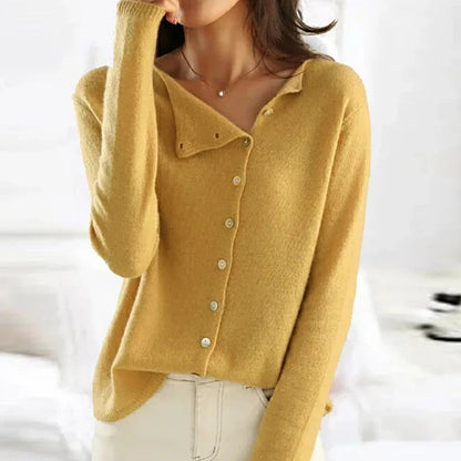 Suéter SUVELLA mujer en color amarillo, ideal para entretiempo