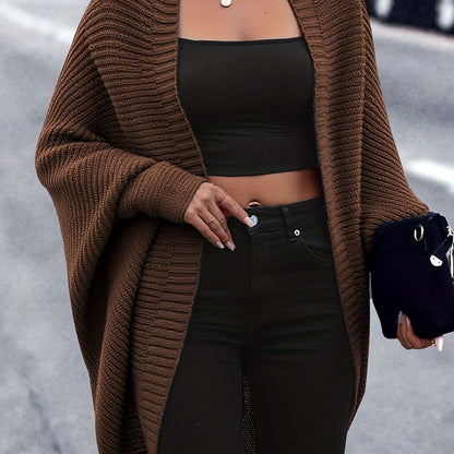 Cárdigan oversize de punto ideal para looks de entretiempo