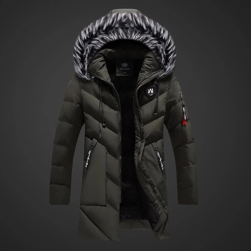 Bolsillos con cierre de cremallera del abrigo de invierno THORIN